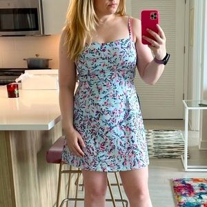 French Connection Floral Tie Back Mini Dress